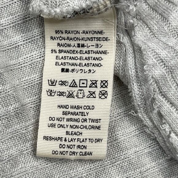 Free People We the Free Lovers Rib Thermal Top Size Small Oversized Split Back - Picture 9 of 9